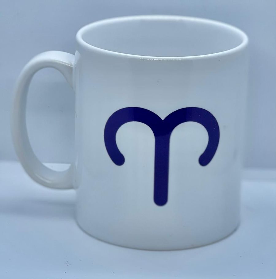 Aries Mugs Symbol | Zodiac Mug | Star Sign Mug | Coffee | Astrology Mug