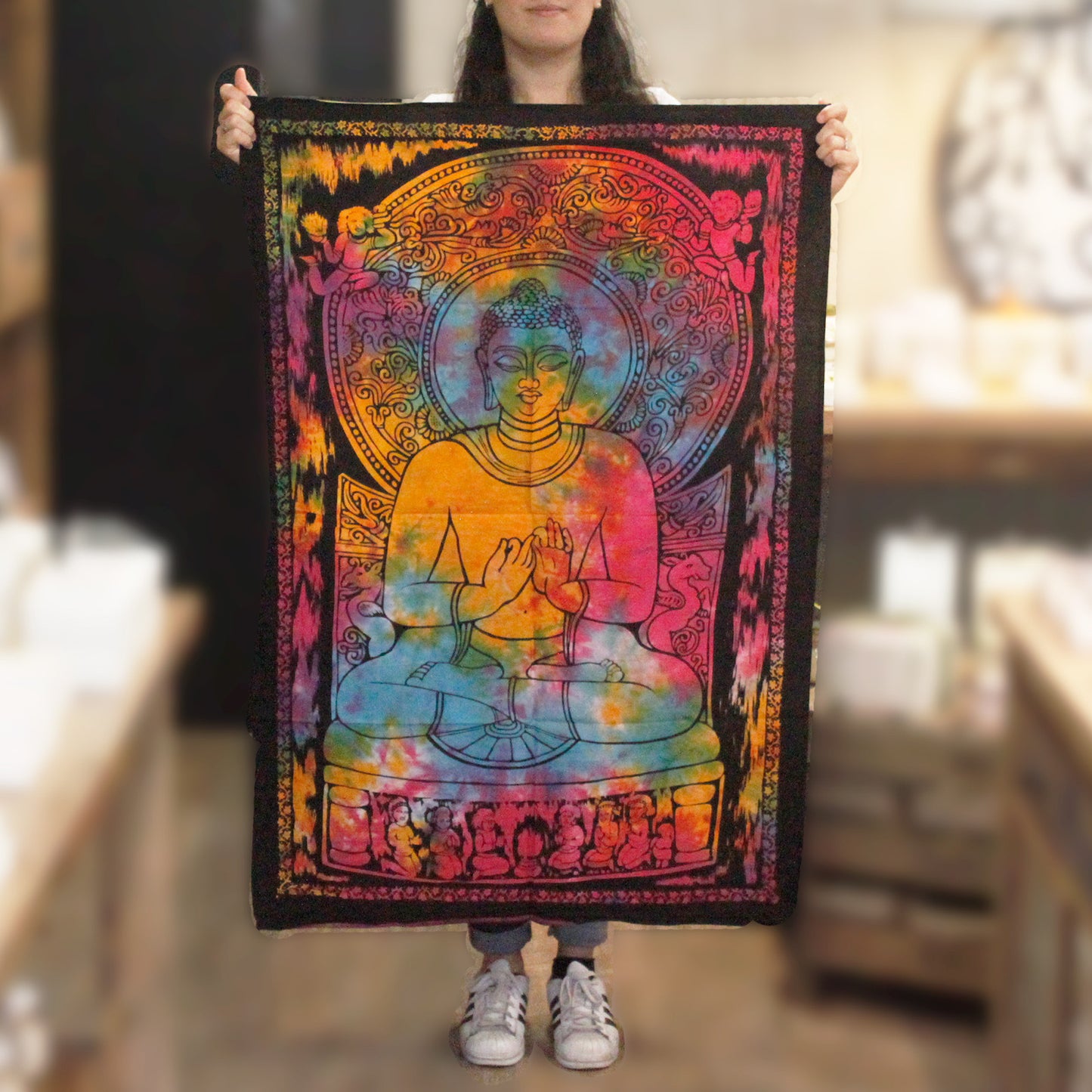 Cotton Wall Art | Peaceful Bhudda | Wall Hangings |Tapestries