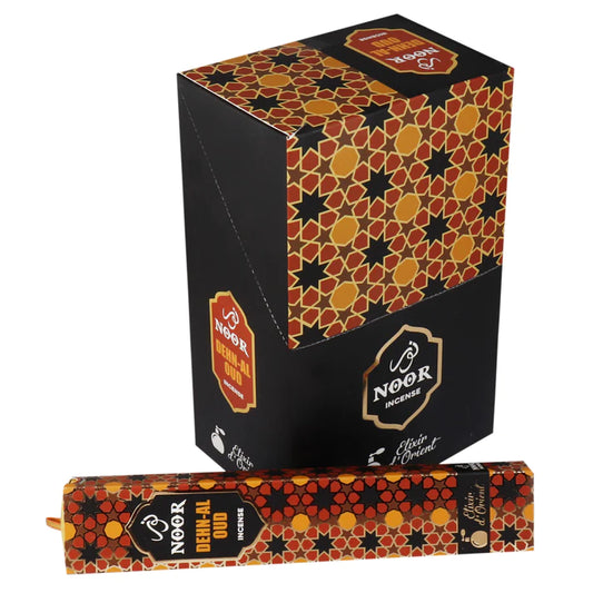 Noor Oud Den-Al Incense Sticks | Notes of Oud, Leather, Woods and Tobacco.