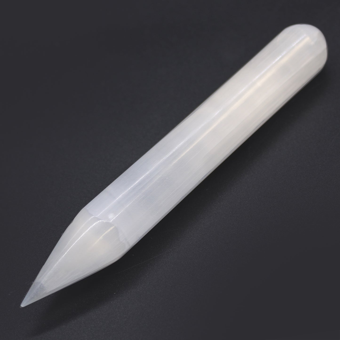 Selenite Wand | 16 cm | Round Point one End