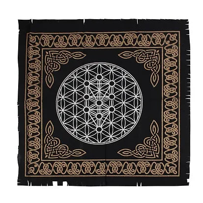 Altar Cloth | Flower of Life | Peace Altar Cloth | Triquetra