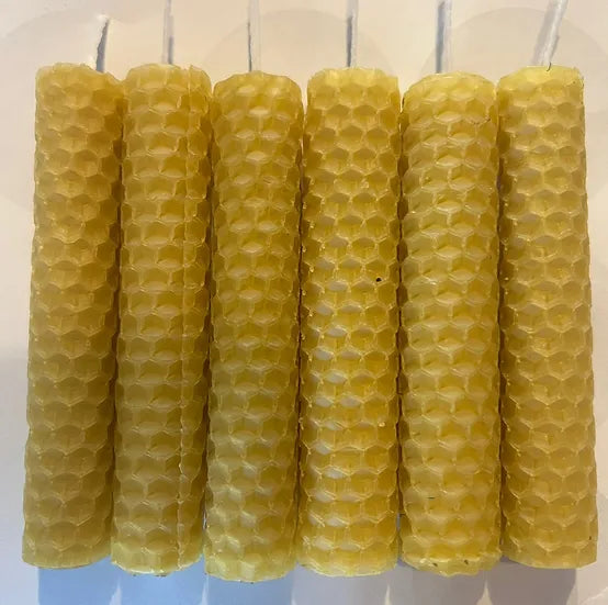 Beeswax Candle | Hand rolled | NATURAL | Two Sizes | Spell Candle | 10 cm | 100 % U.K. Beeswax