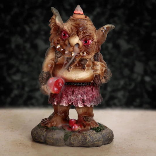 Mushroom Troll Backflow Incense Burner | Decor Accessories | Goth Gifts | Cottagecore