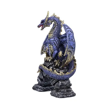 Acko Metallic Blue Dragon Figurine