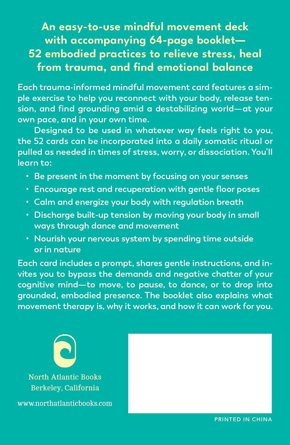 The Movement Therapy Deck: 52 Mindful Movement Exercises to Regulate Your Nervous System and Process Trauma Cards | by Erica Hornthal | Self Lover | Good Vibes