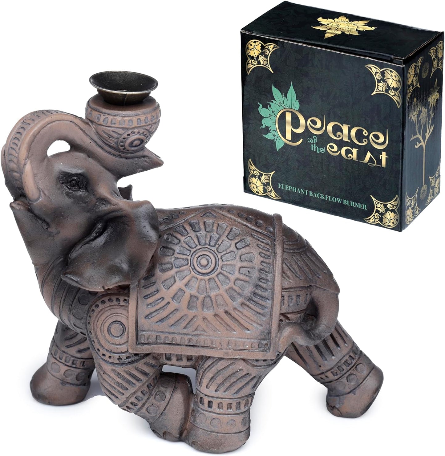 Peace of the East  Elephant Backflow Incense Burner | Incense Holder