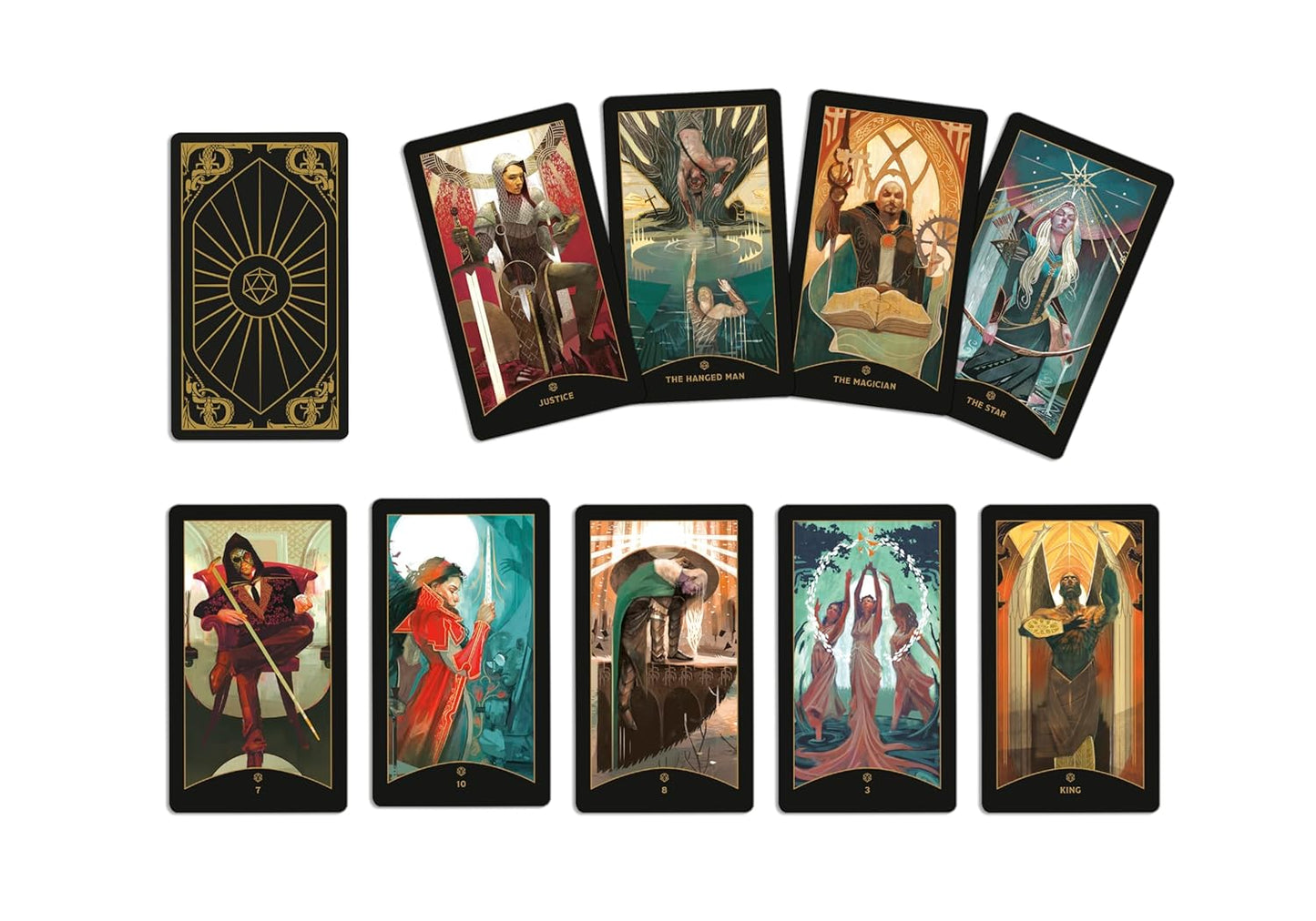 The Dungeons & Dragons Tarot Cards | 78-Card Deck and Guidebook | Divination | D and D