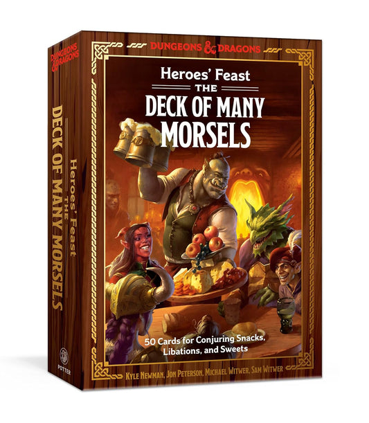 Heroes' Feast: The Deck of Many Morsels: 50 Cards for Conjuring Snacks, Libations, and Sweets (Dungeons & Dragons) Cards | Oct. 2024 | by Kyle Newman and Jon Peterson | DnD | Roleplay