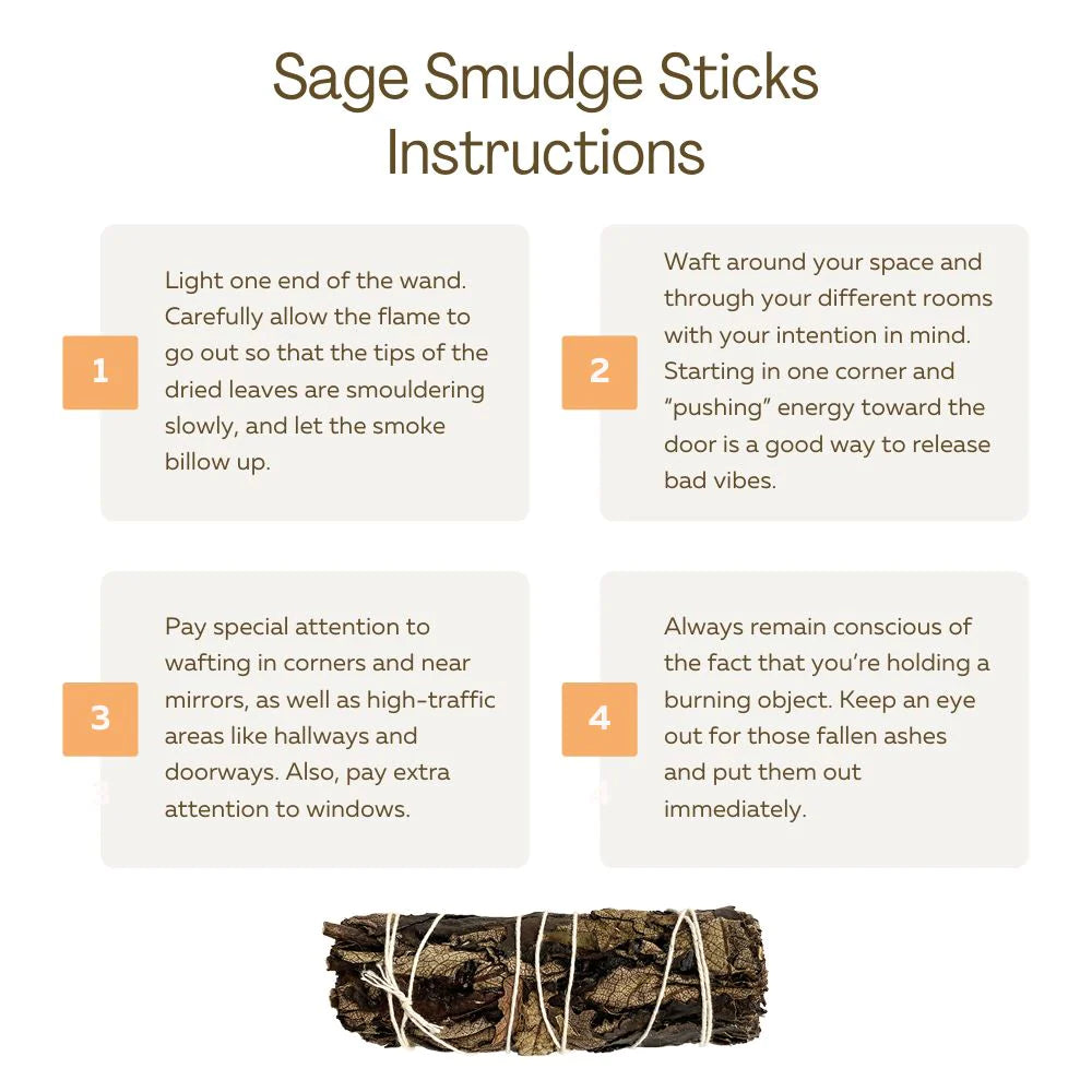 Black Sage Herb Bundle | 4 Inches | Smoke Cleansing