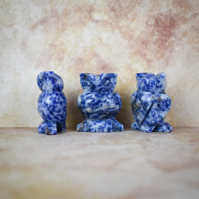 Hand Carved Owl | Sodalite |  Crystal Figurine