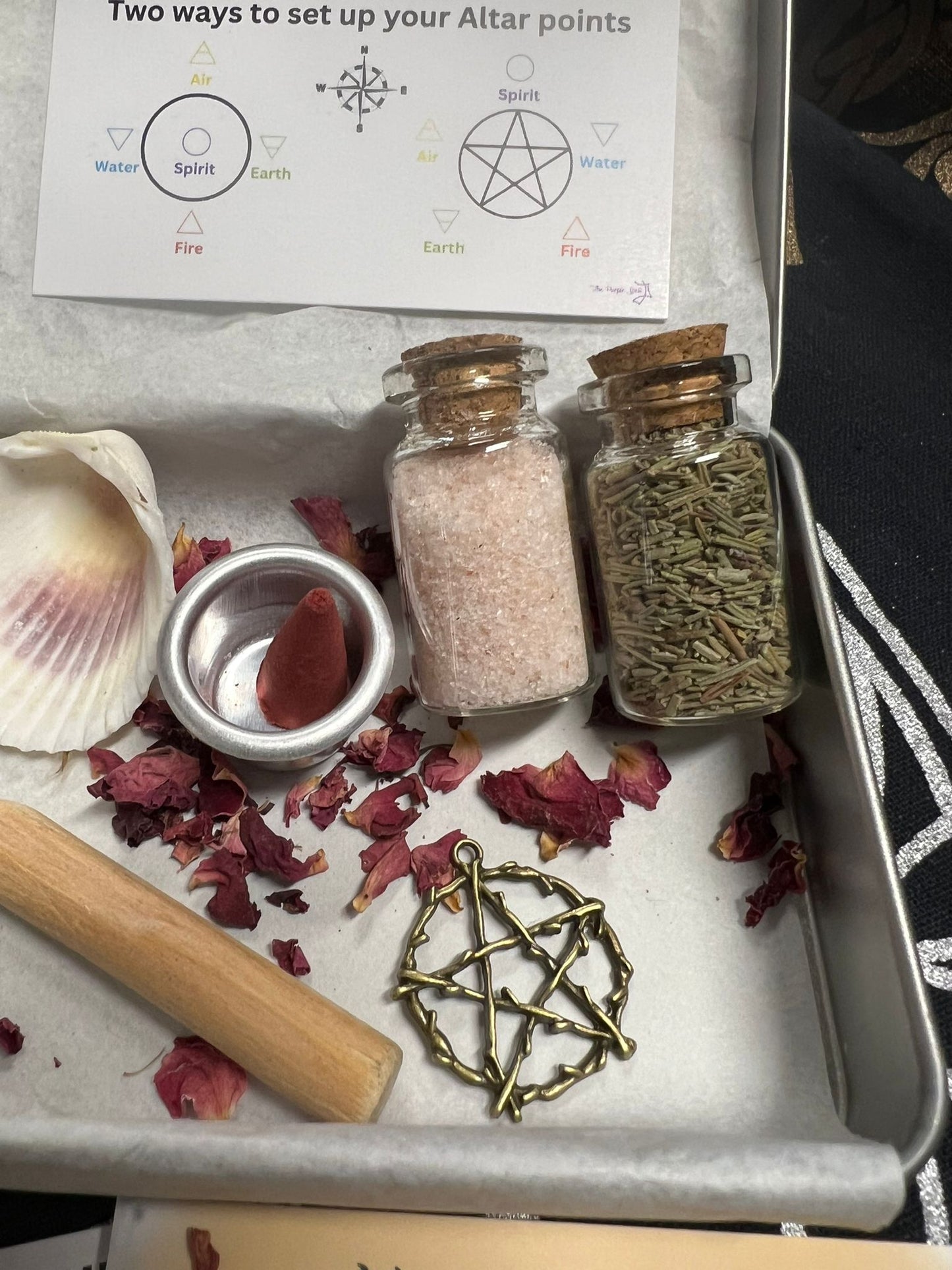 Witch-on-the-Go Travel Altar | Portable Mini Discreet Pocket Altar Kit in a Tin