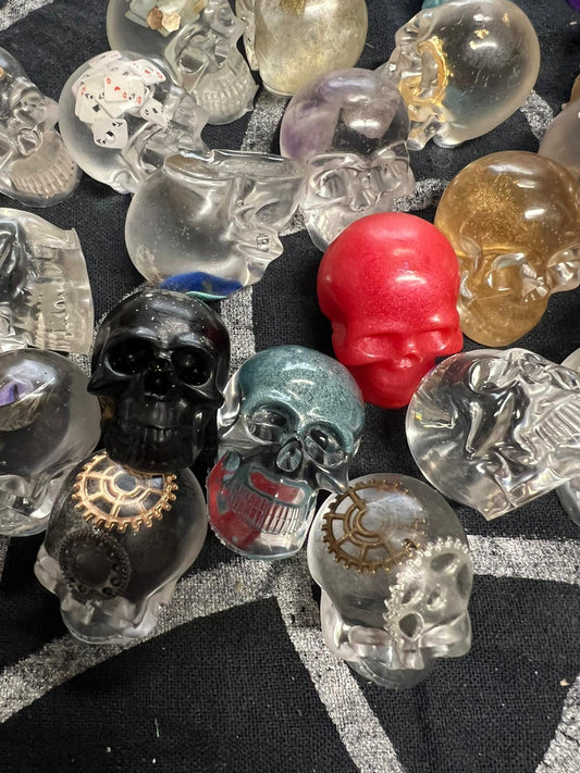 Mini Skulls | Resin Skull | Random Design Sent | Goth Decor | Cute skulls