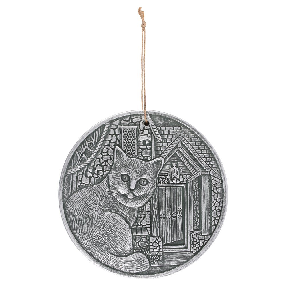 Silver Terracotta 'What Lies Within' Plaque | By Lisa Parker | Wall Hanging | Cat Lover