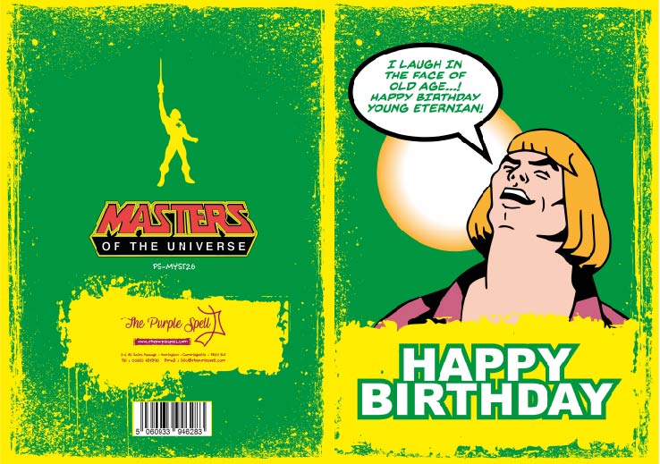 He-Man Birthday Card | Retro Birthday Card | Master of the Universe | Green