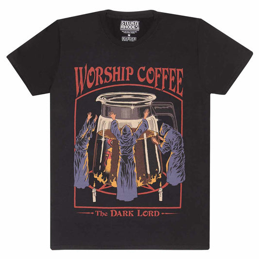 Steven Rhodes | Worship Coffee - The Dark Lord  | Unisex T-Shirt | 100% Cotton |