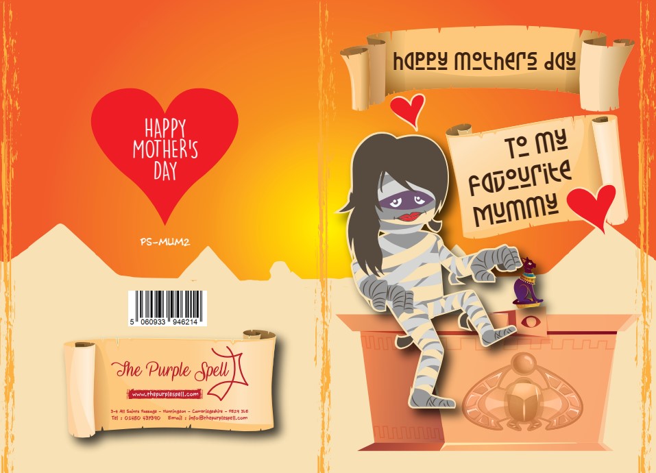 Mothers Day Card | My Favourite Mummy| Happy Mother's Day | Funny Card | Goth Mum