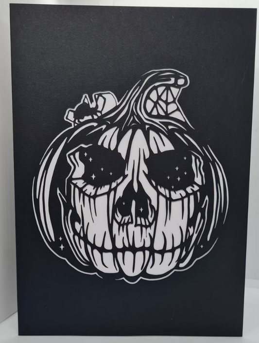 Pumpkin Card | Paper Cut Greeting Cards  |Halloween Card | Birthday Card