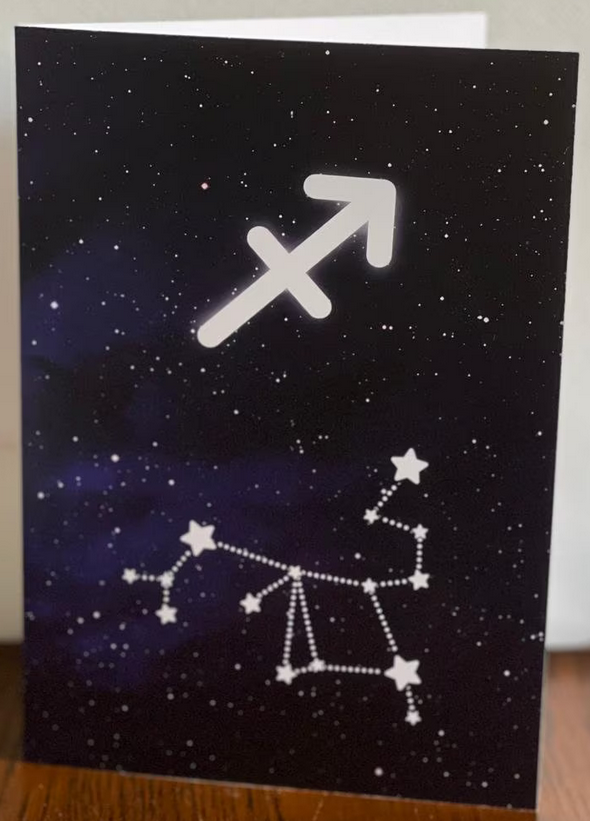 Sagittarius Birthday Card | Zodiac Greeting Cards | Star Sign | Astrology Card