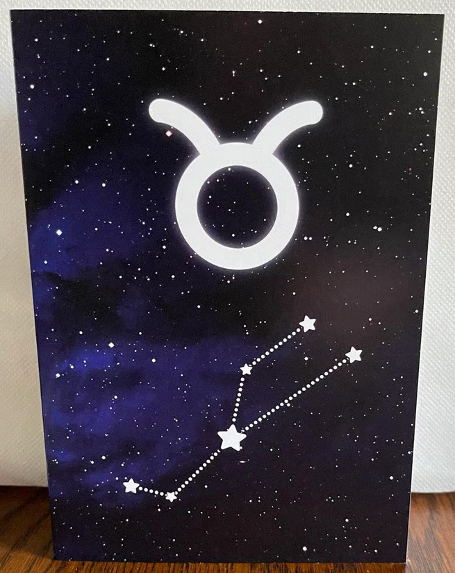 Taurus Birthday Card | Zodiac Greeting Cards | Star Sign | Astrology Card