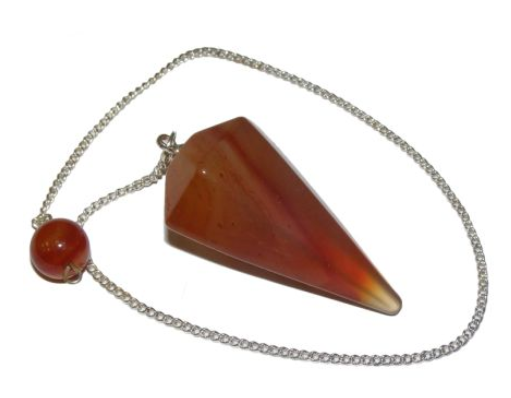 Carnelian Pendulum | Faceted | Divination