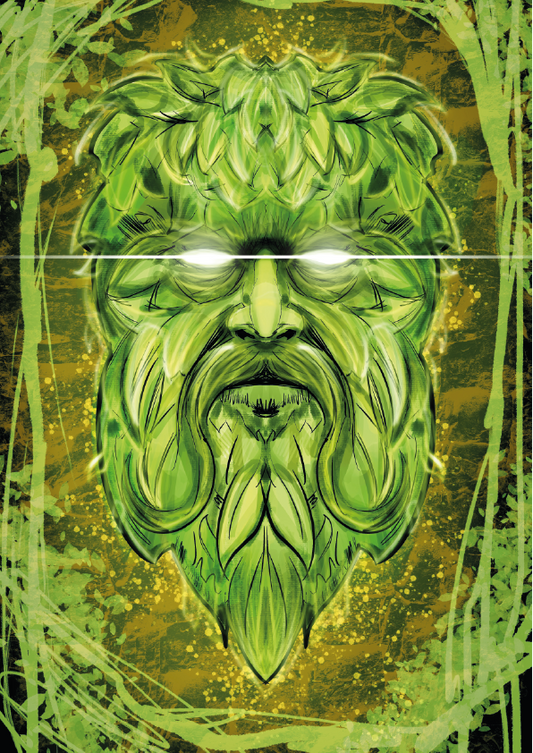 Green Man A4 Print | Beautiful Bold Designs | Mystical A4 Print Range