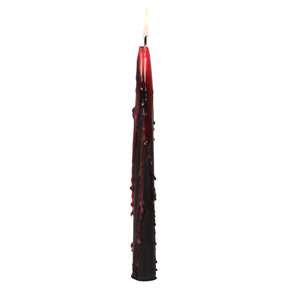 Vampire Blood Taper Candle | Box of 8 |  Black Candle That Bleeds When Lit | Goth Decor | Altar Candles (Copy)