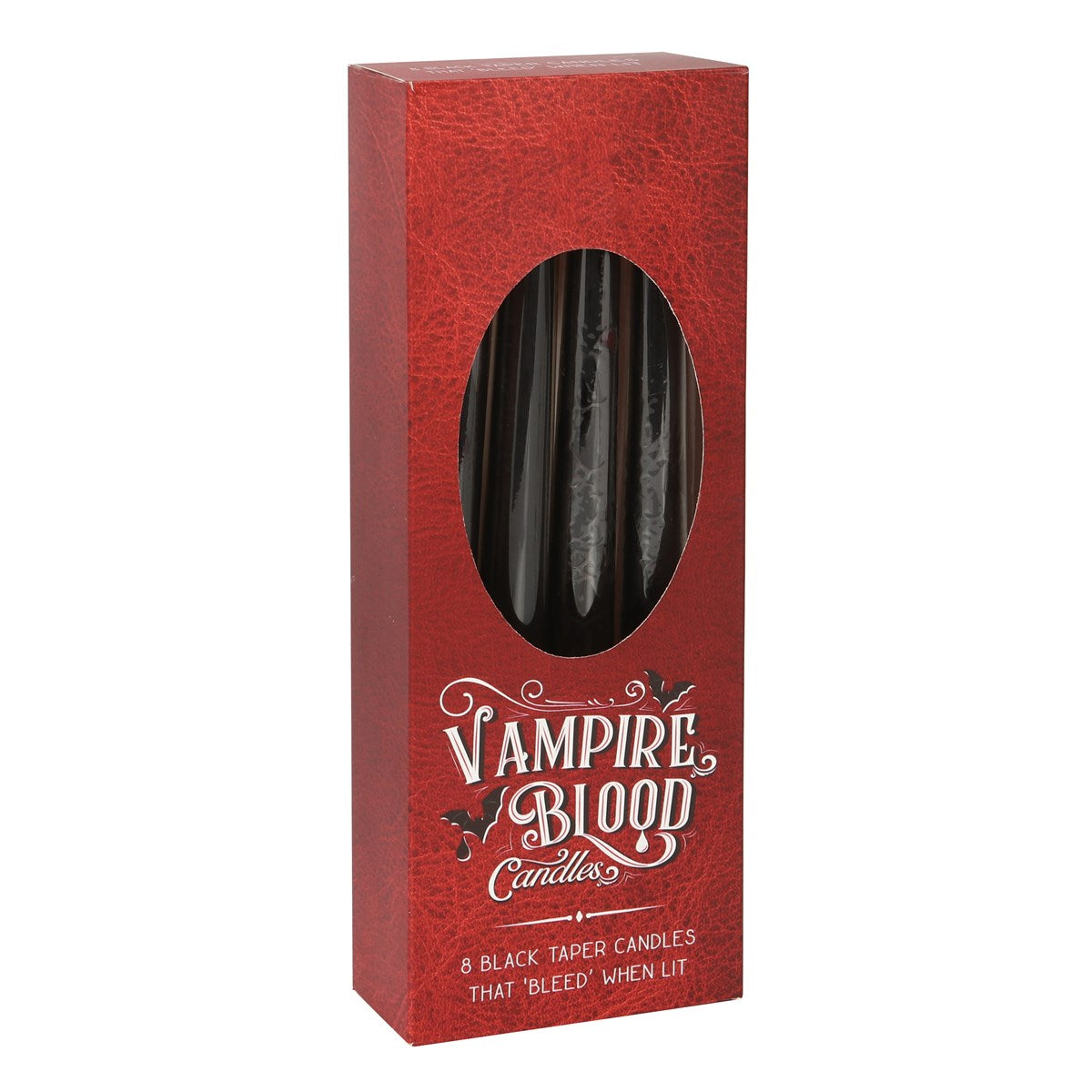 Vampire Blood Taper Candle | Box of 8 |  Black Candle That Bleeds When Lit | Goth Decor | Altar Candles (Copy)