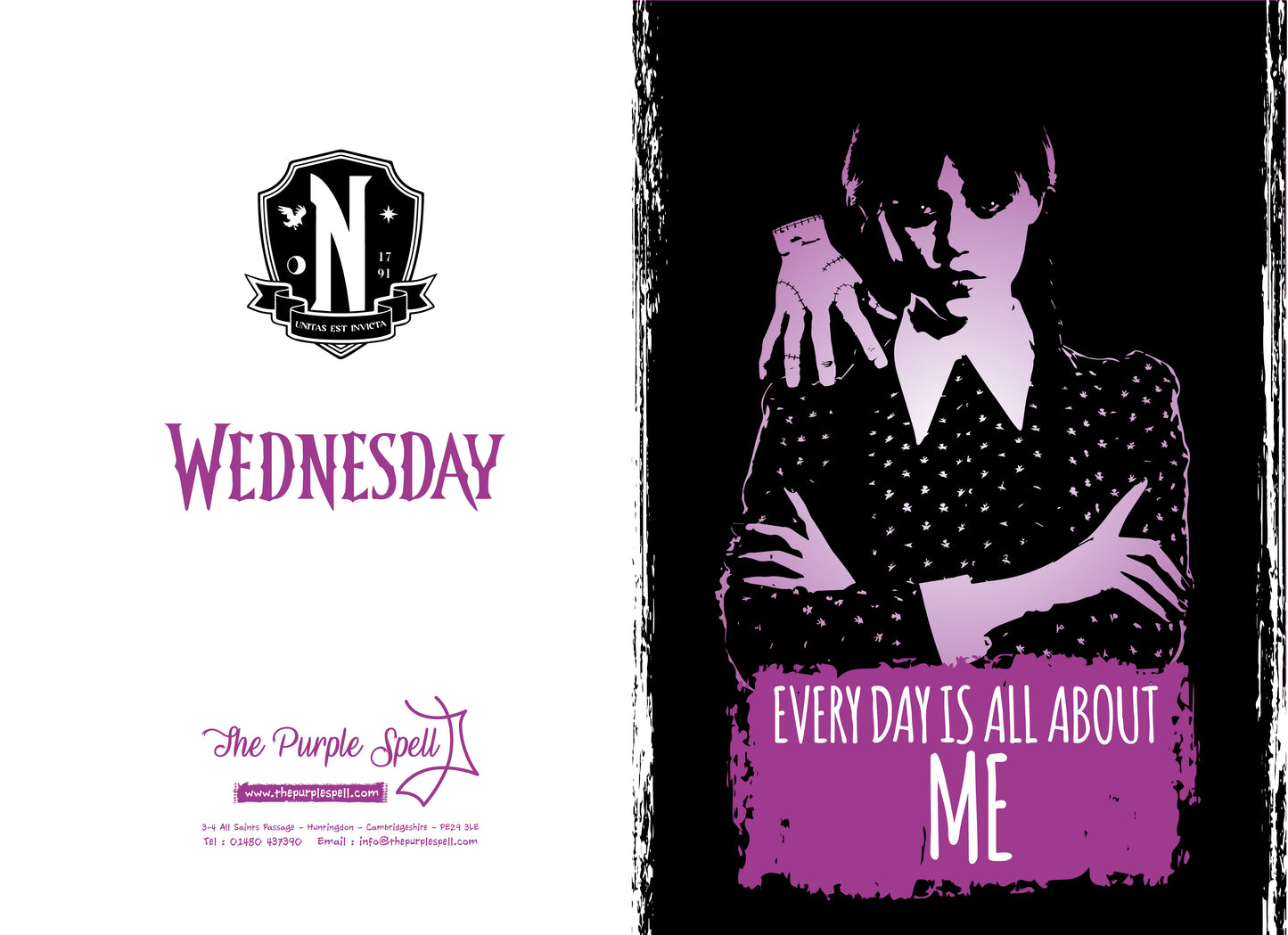 Wednesday Addams Birthday Card | Addams Family | Jenna Ortega | Netflix Series | Everyday is  All About Me