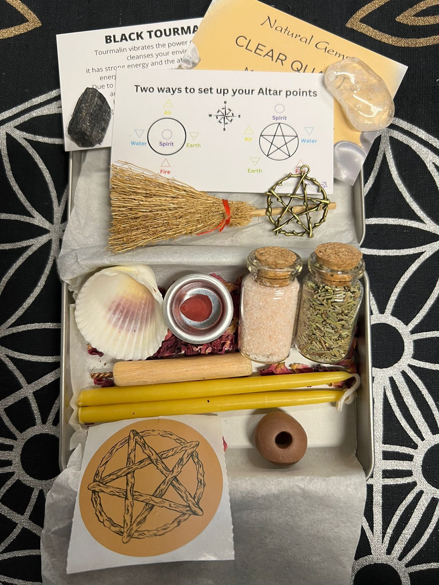 Witch-on-the-Go Travel Altar | Portable Mini Discreet Pocket Altar Kit in a Tin