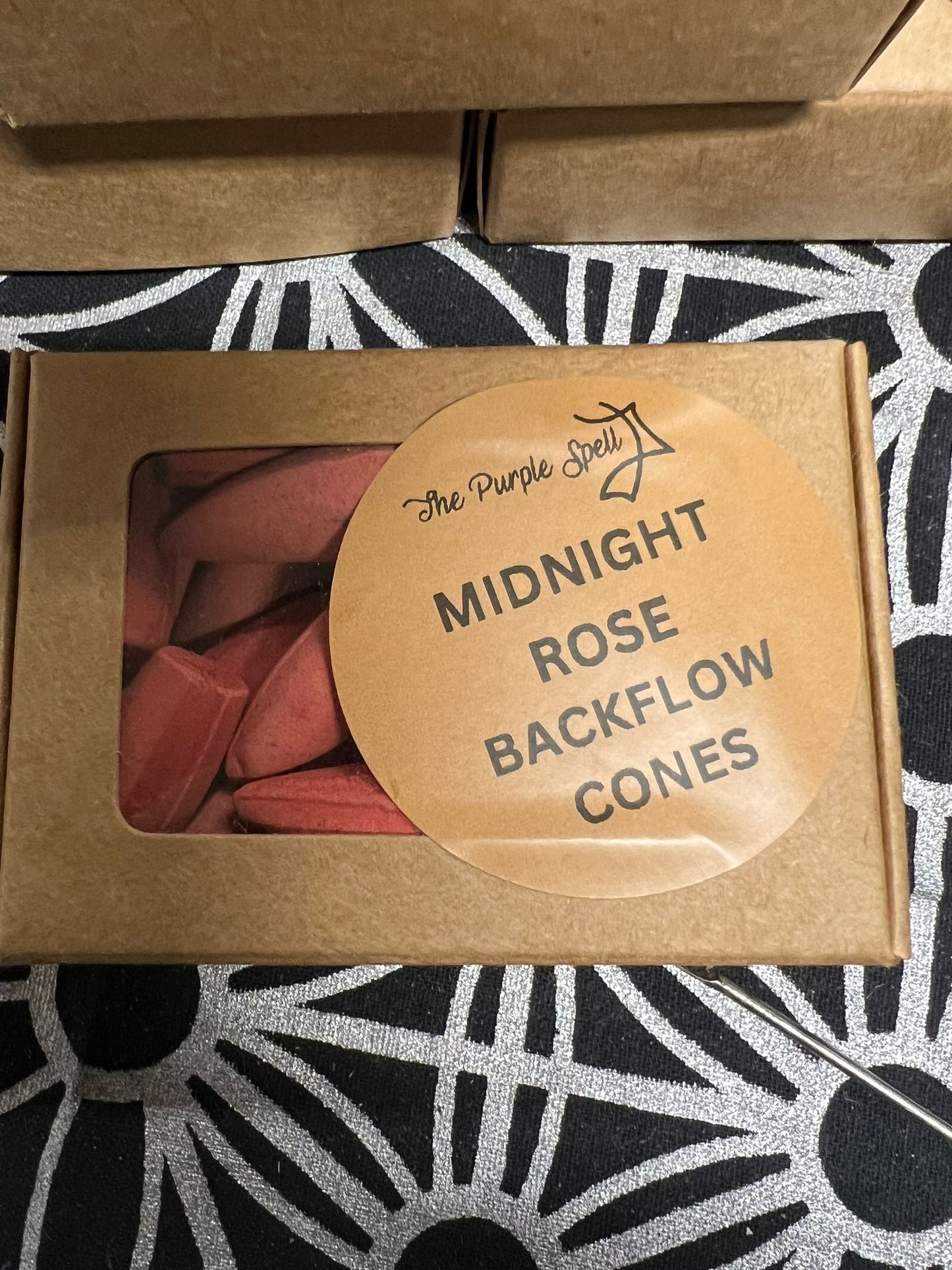 Back Flow Incense Cones | Midnight Rose | 30 cones