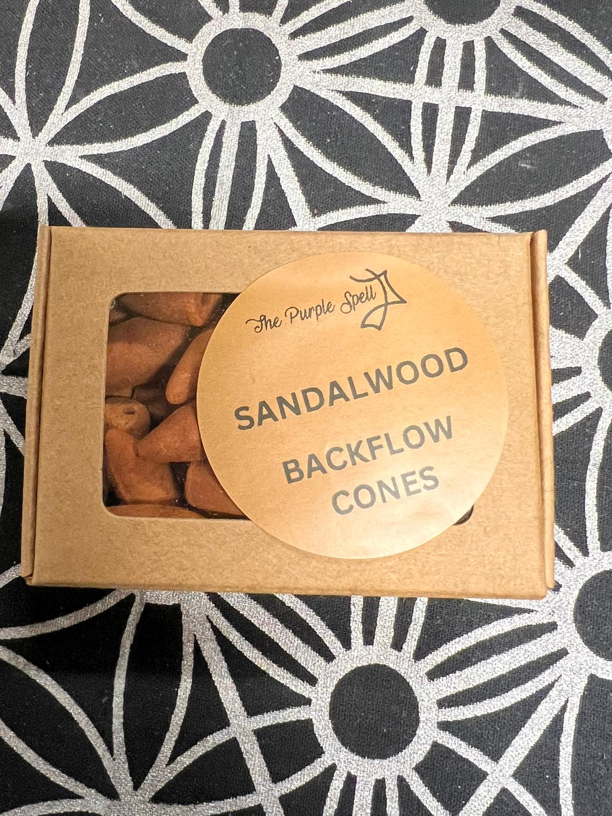 Back Flow Incense Cones | Sandalwood | 30 cones | Home Fragrance