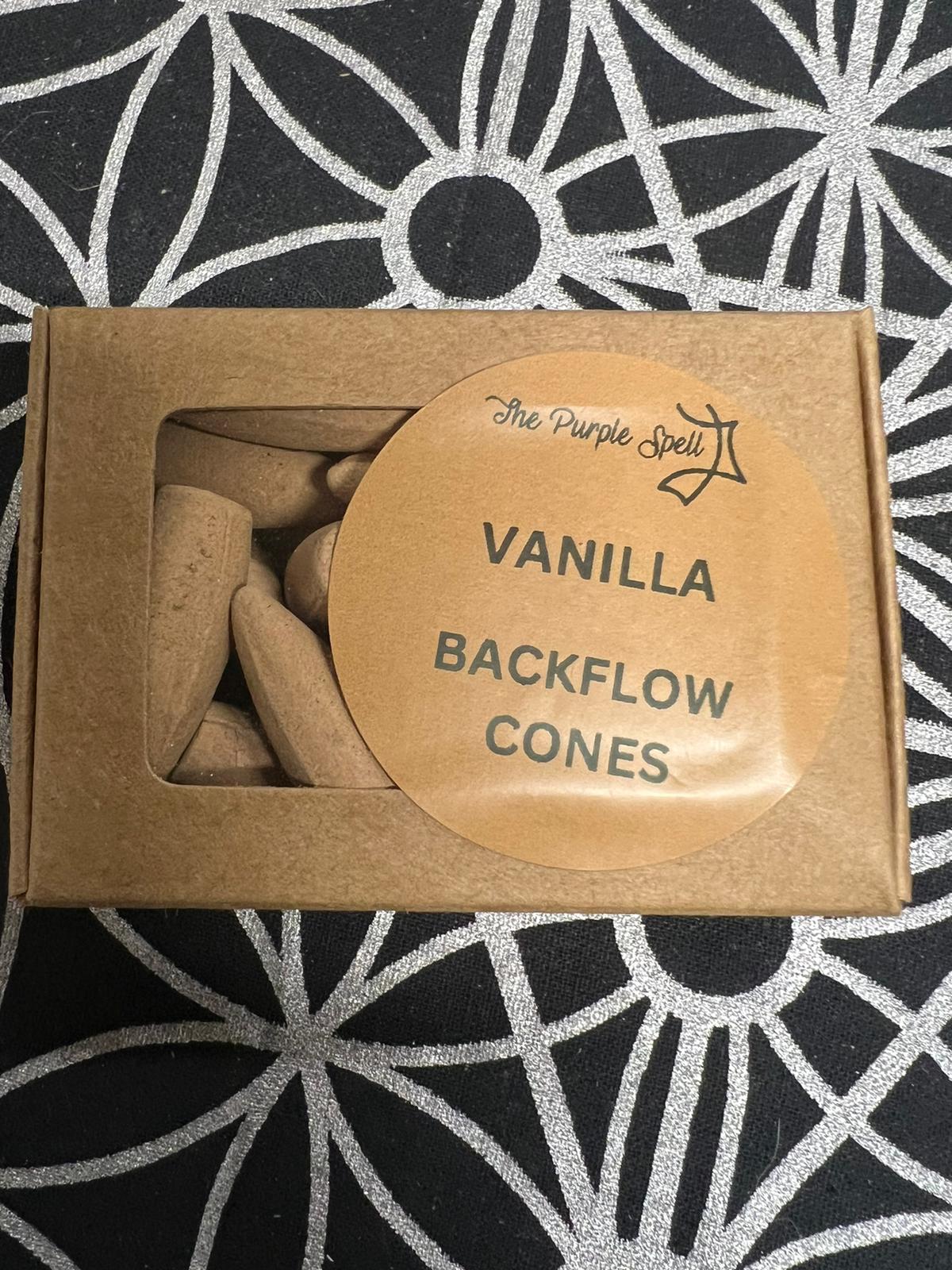 Back Flow Incense Cones | Vanilla | 30 cones | Home Fragrance