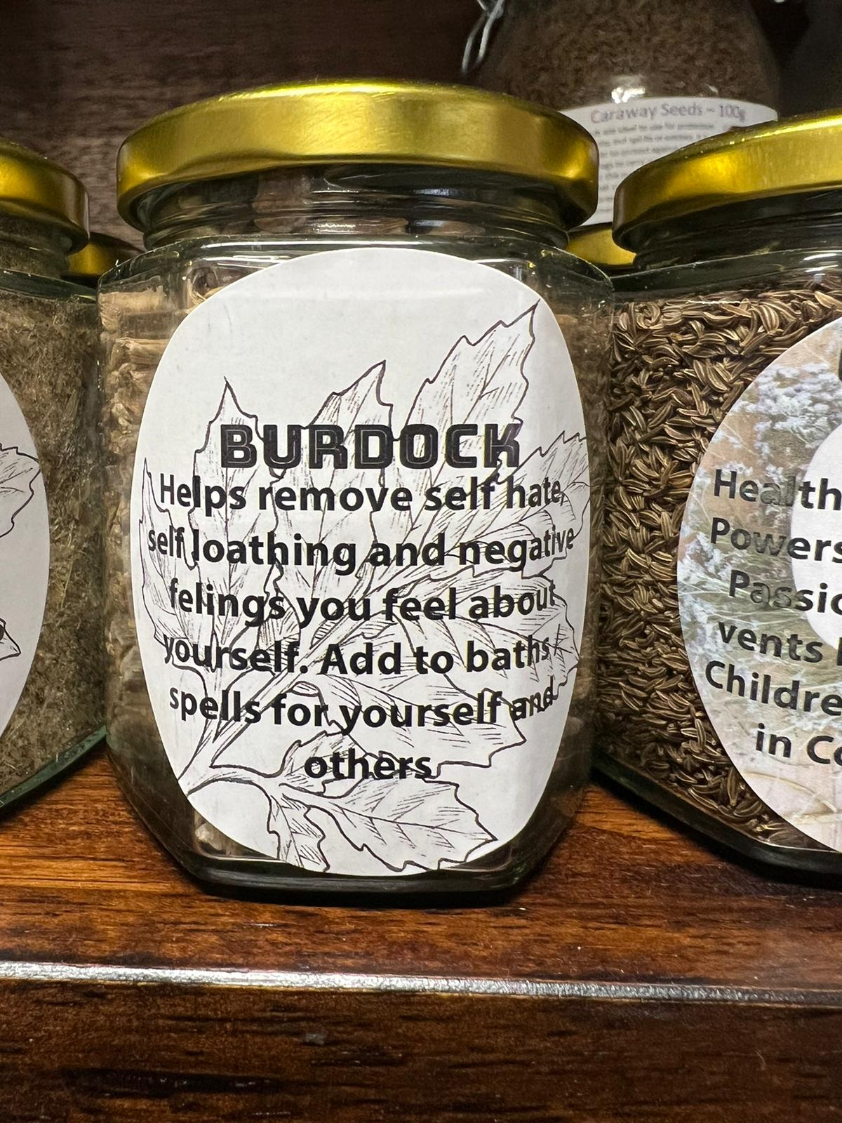 Burdock |  Herbs | 90g in a Jar | Spell Reagent | Herb Work