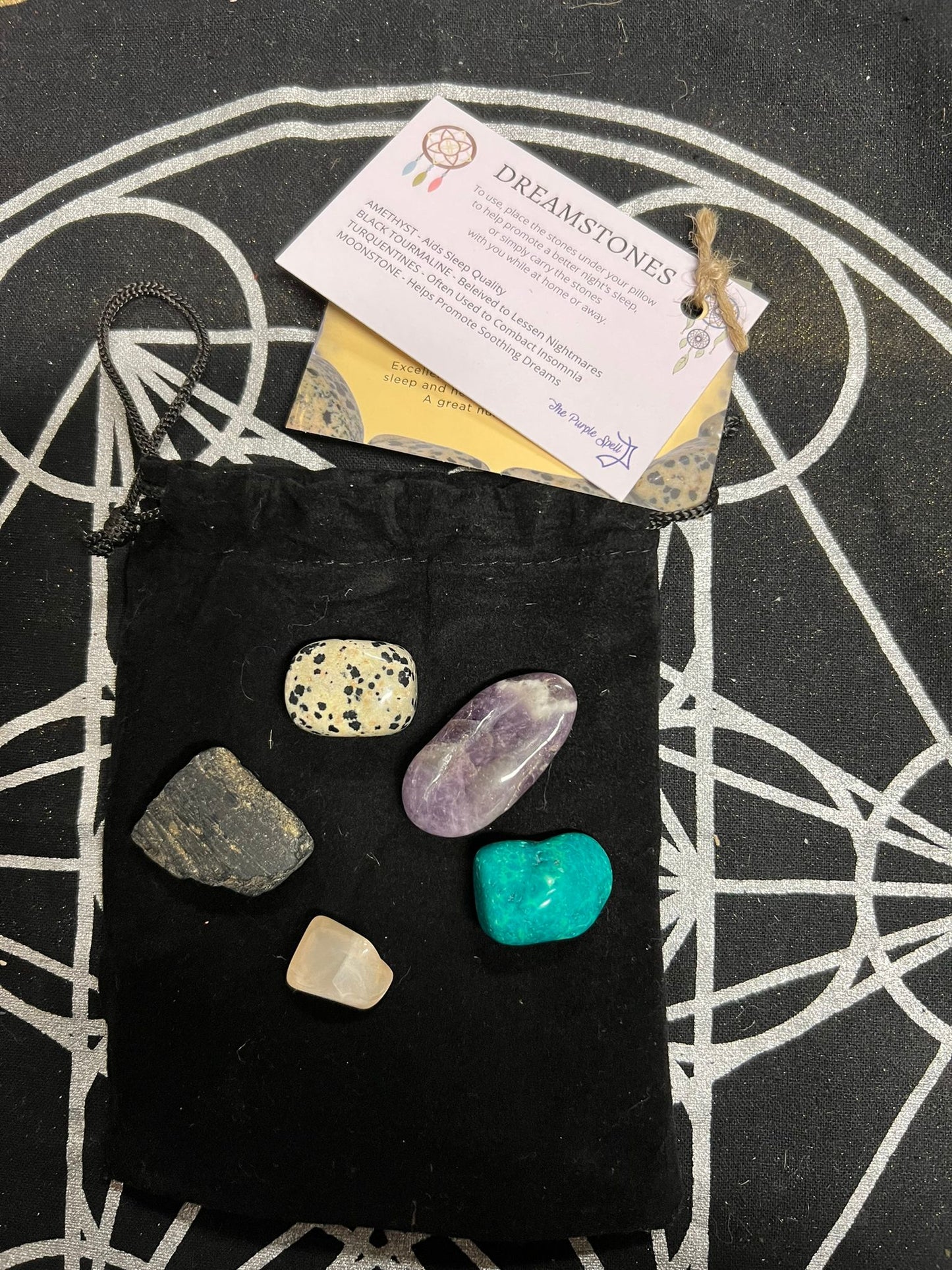 Dreamstones Set | Tumble Stone Set Directed at Improvement of Sleep | Crystal Healing