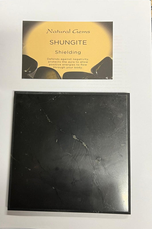 Shungite Tile | Polished | Crystal Healing | 10cm