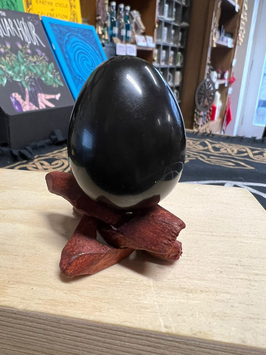 Black Obsidian Egg | Crystal Figurine | Metaphysical