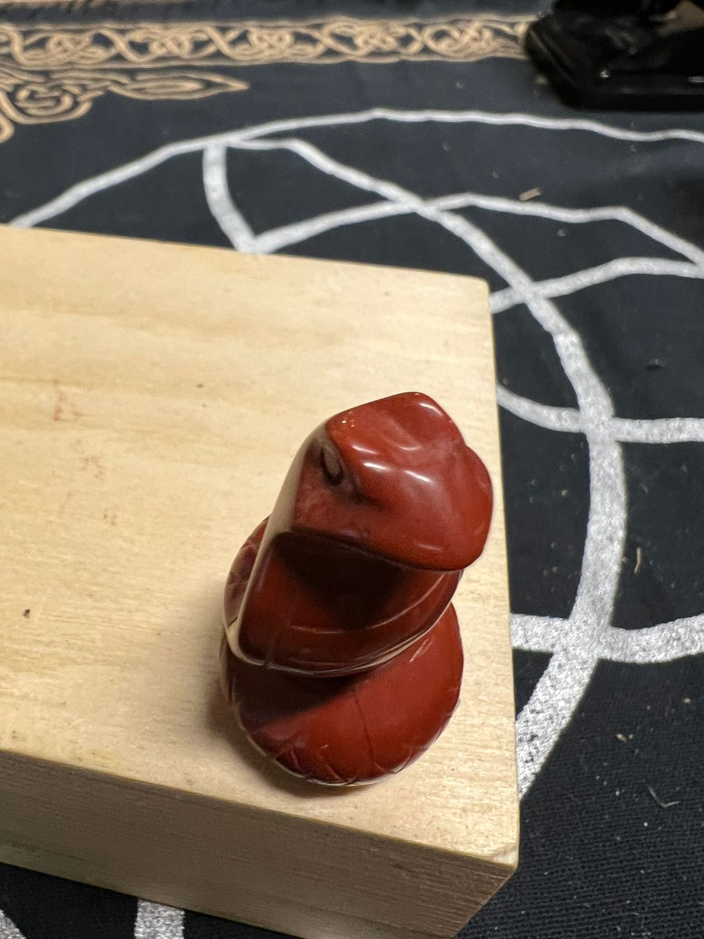 Hand Carved Snake | Red Jasper | Crystal Figurine | Metaphysical