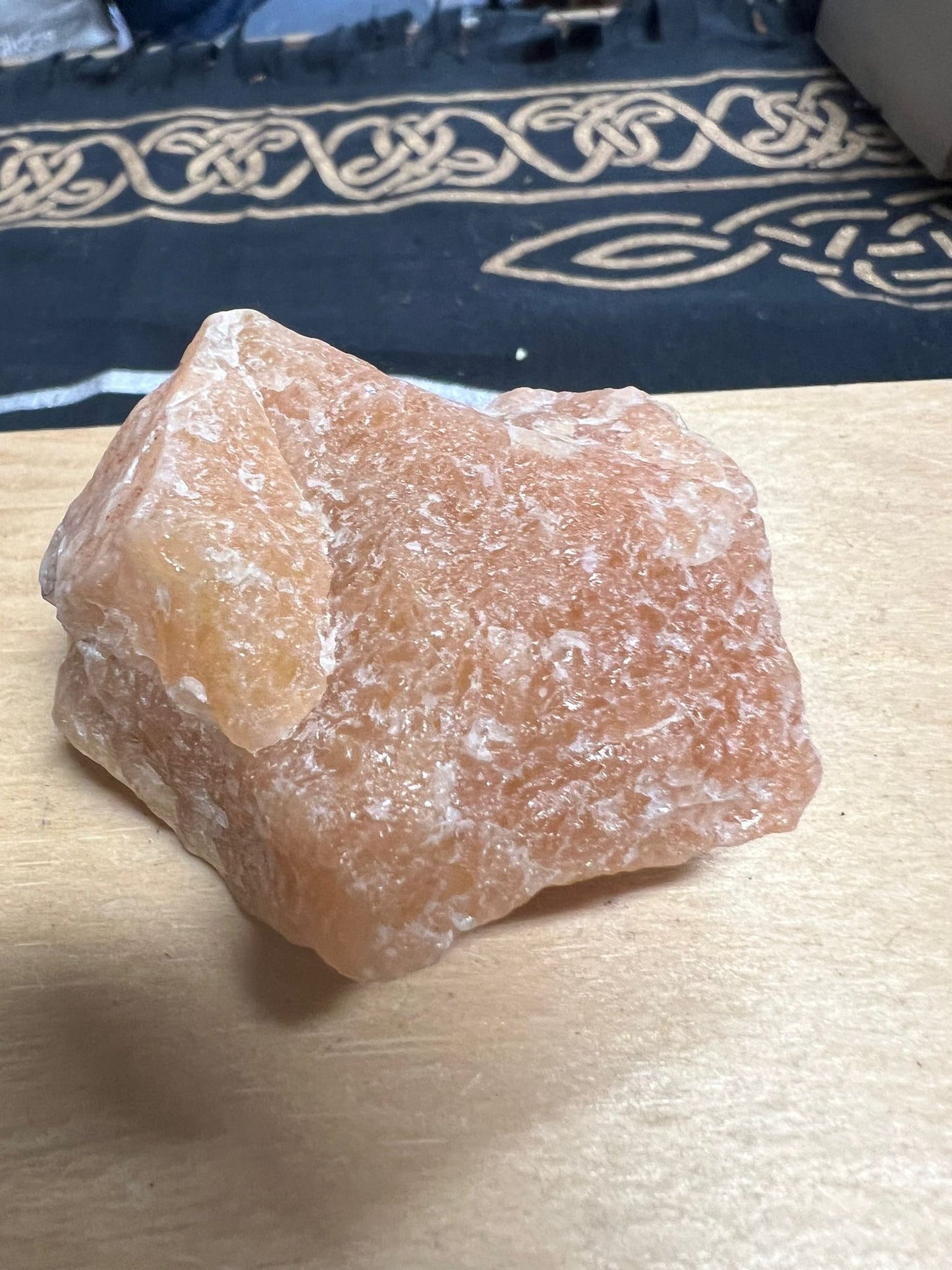 Orange Calcite Rought Stone | Crystal Figurine | Metaphysical