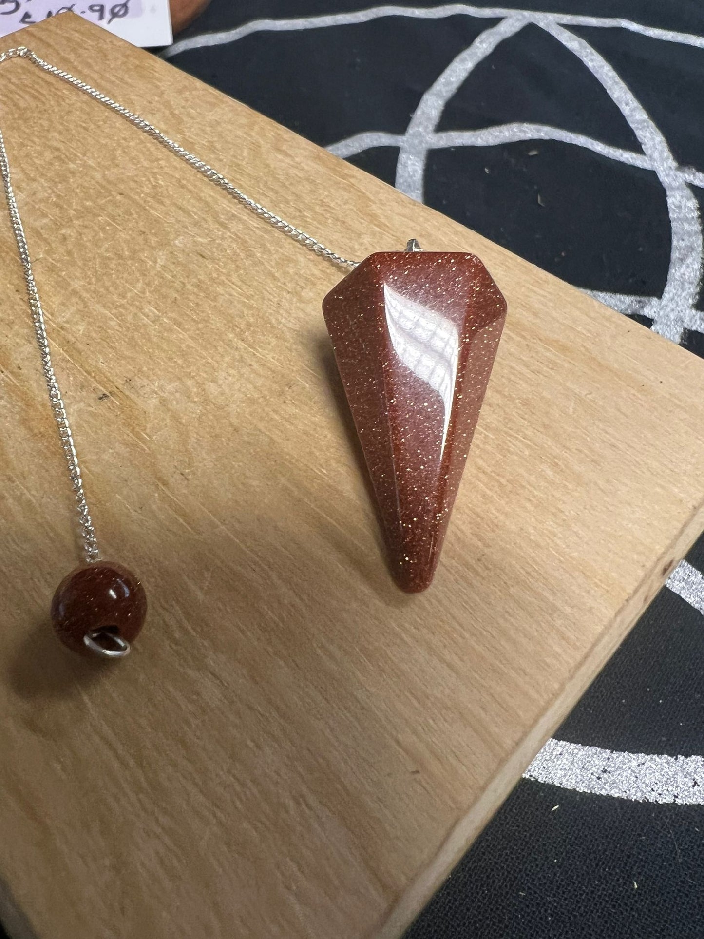 Goldstone Pendulum | Faceted | Divination