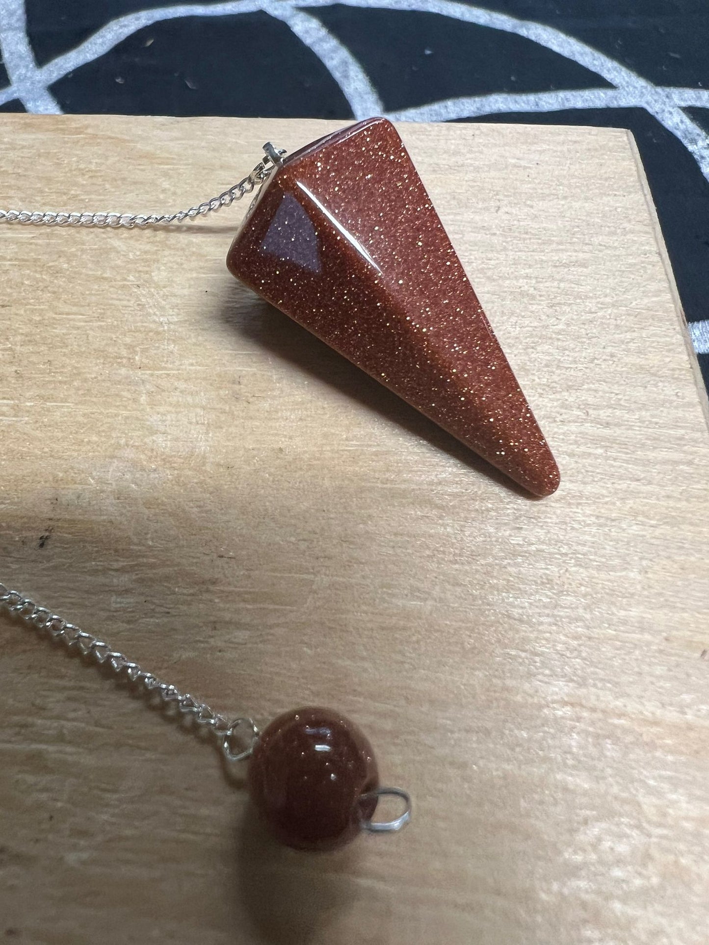 Goldstone Pendulum | Faceted | Divination