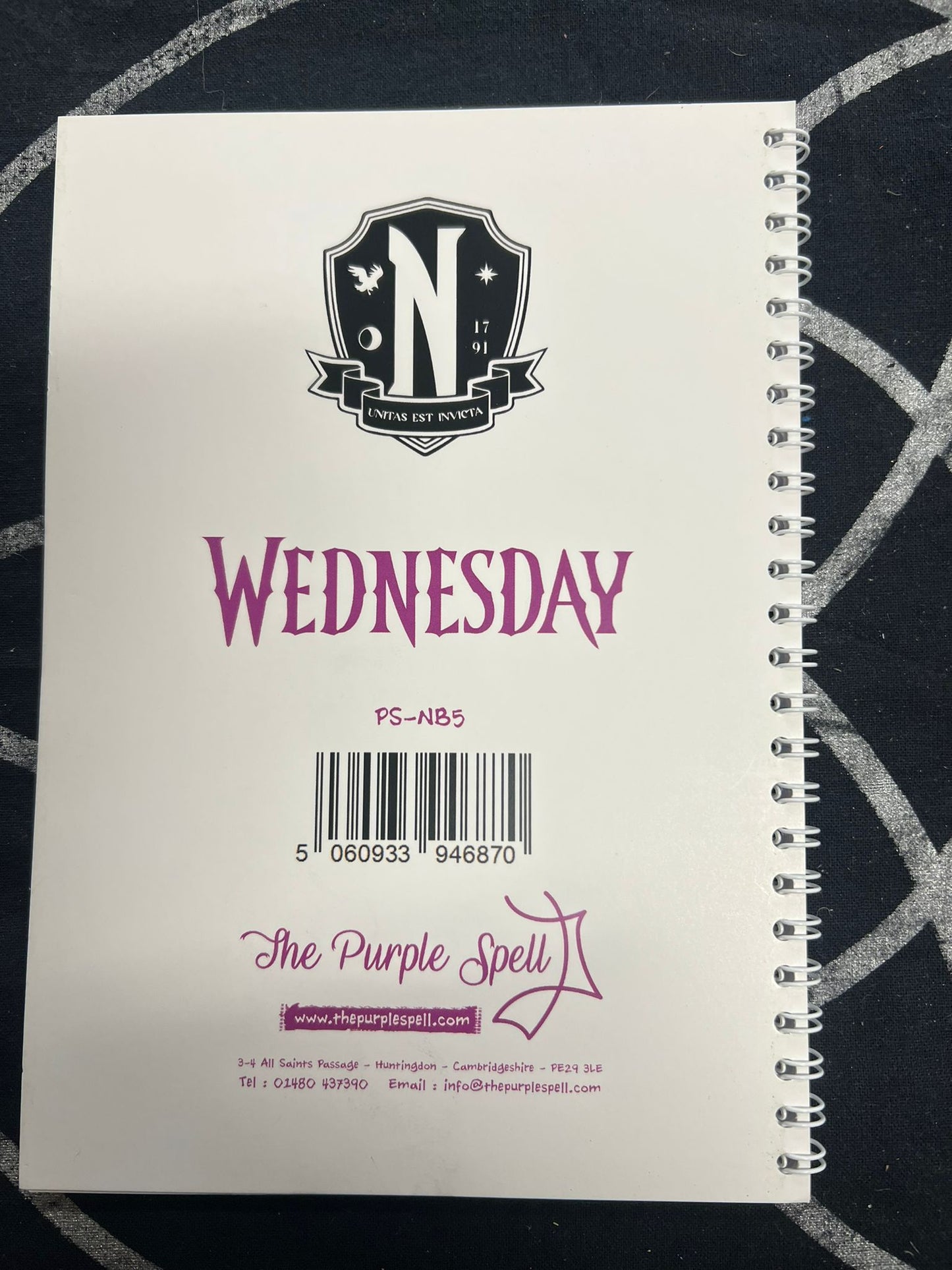 Wednesday Adams Notebook | Lined | A5 Wirebound