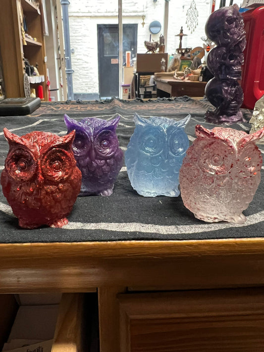 Owl Resin Figurine | Owl Modle | Altar Piece | CottageCore | Pagan | Handmade