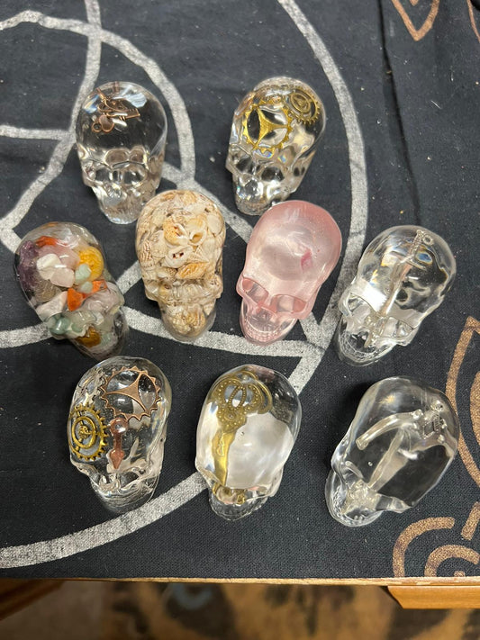 Small Resin Skulls | Different Themes | Goth Decor | Handmade