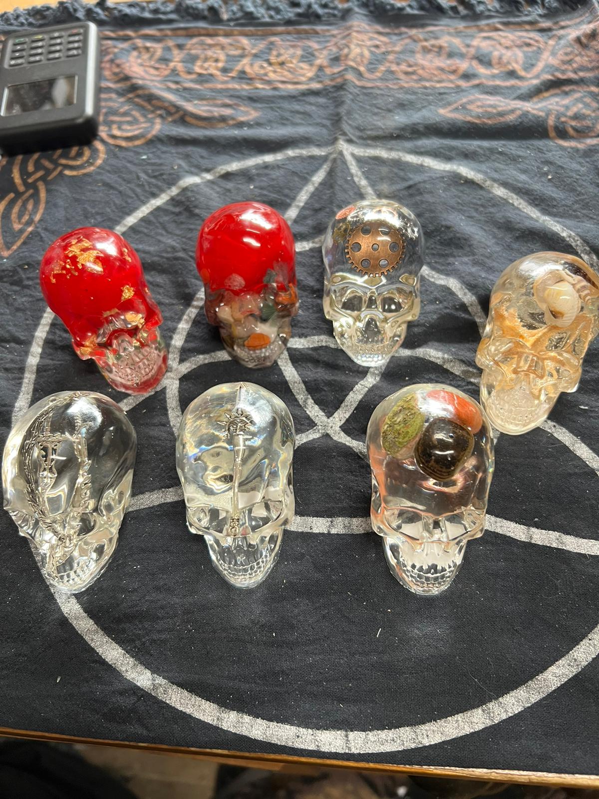 Medium Resin Skulls | Different Themes | Goth Decor | Handmade