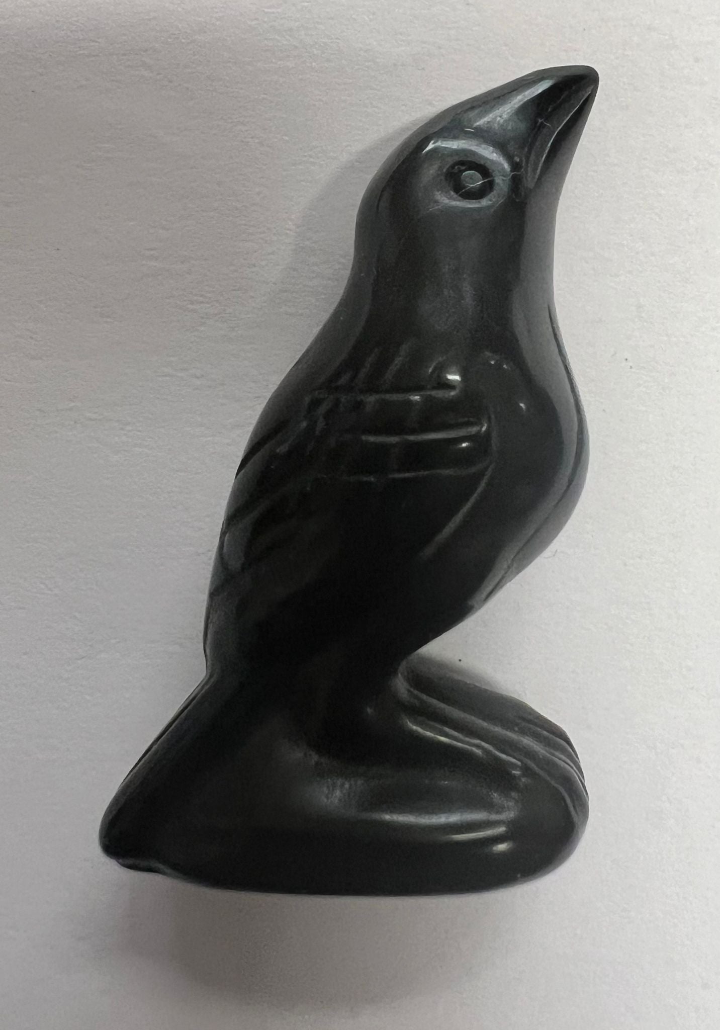 Crow Black Obsidian Figurine | Crystal Figurine | Altar | Morrigon | Pagan | Witch Altar