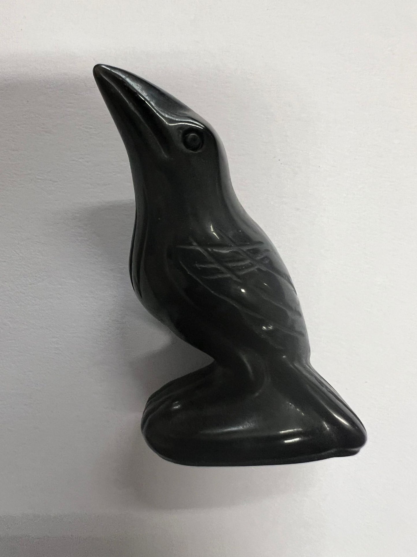 Crow Black Obsidian Figurine | Crystal Figurine | Altar | Morrigon | Pagan | Witch Altar