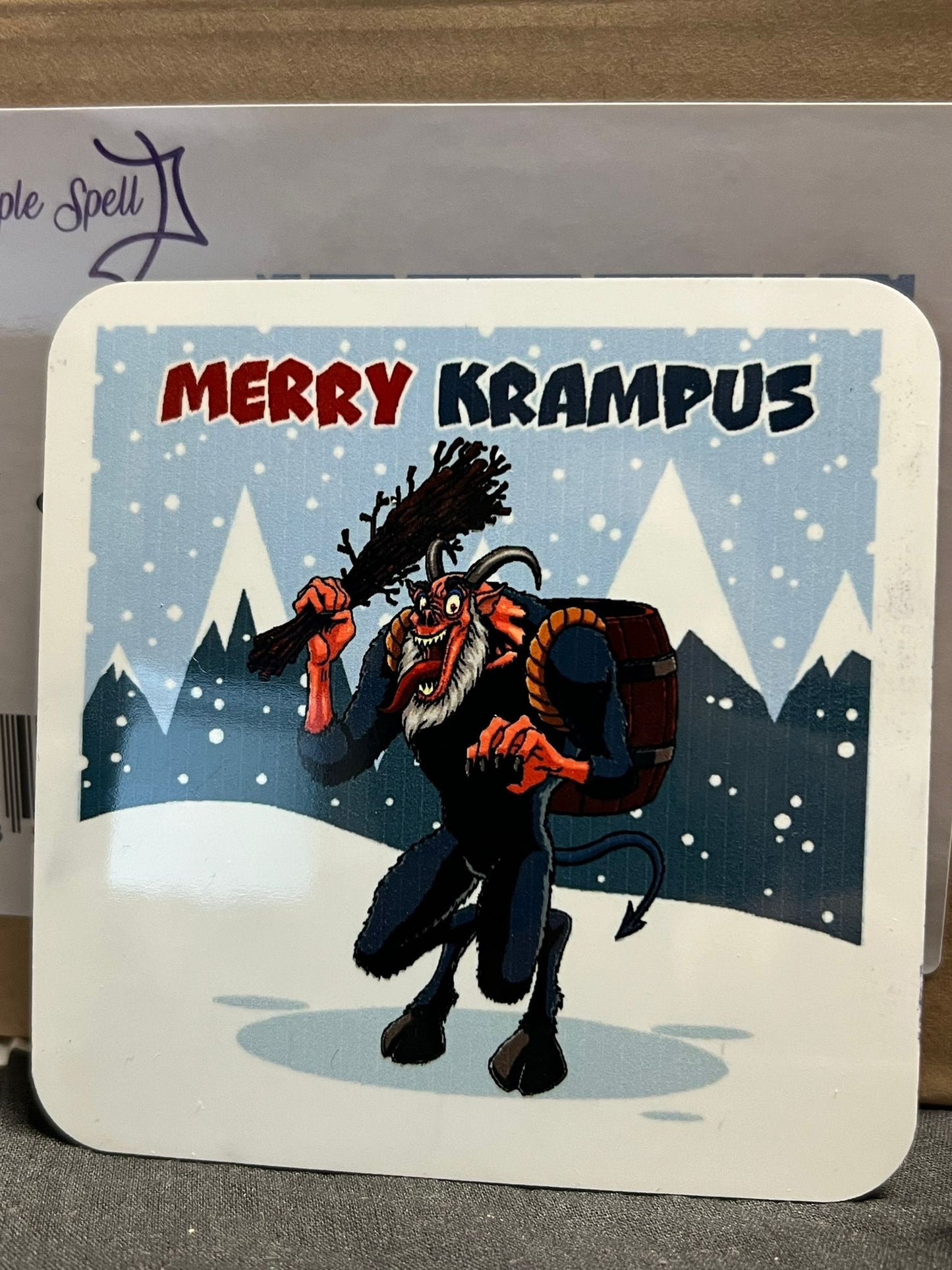 Merry Krampus Gift Set | Mug, Coaster and Tumble Stone | Secret Santa |