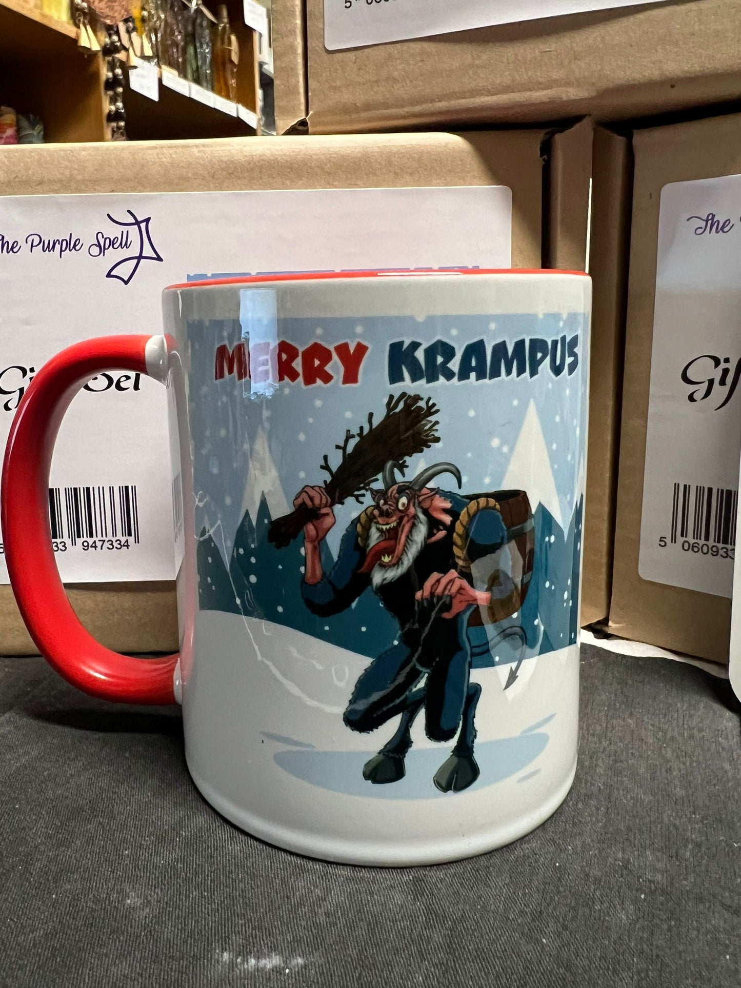 Merry Krampus Gift Set | Mug, Coaster and Tumble Stone | Secret Santa |