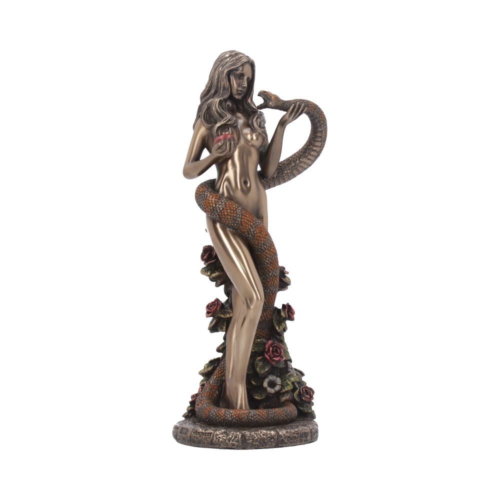 Original Sin Bronze Figurine | Biblical Eve Snake Forbidden Fruit | 20cm | Altar Piece