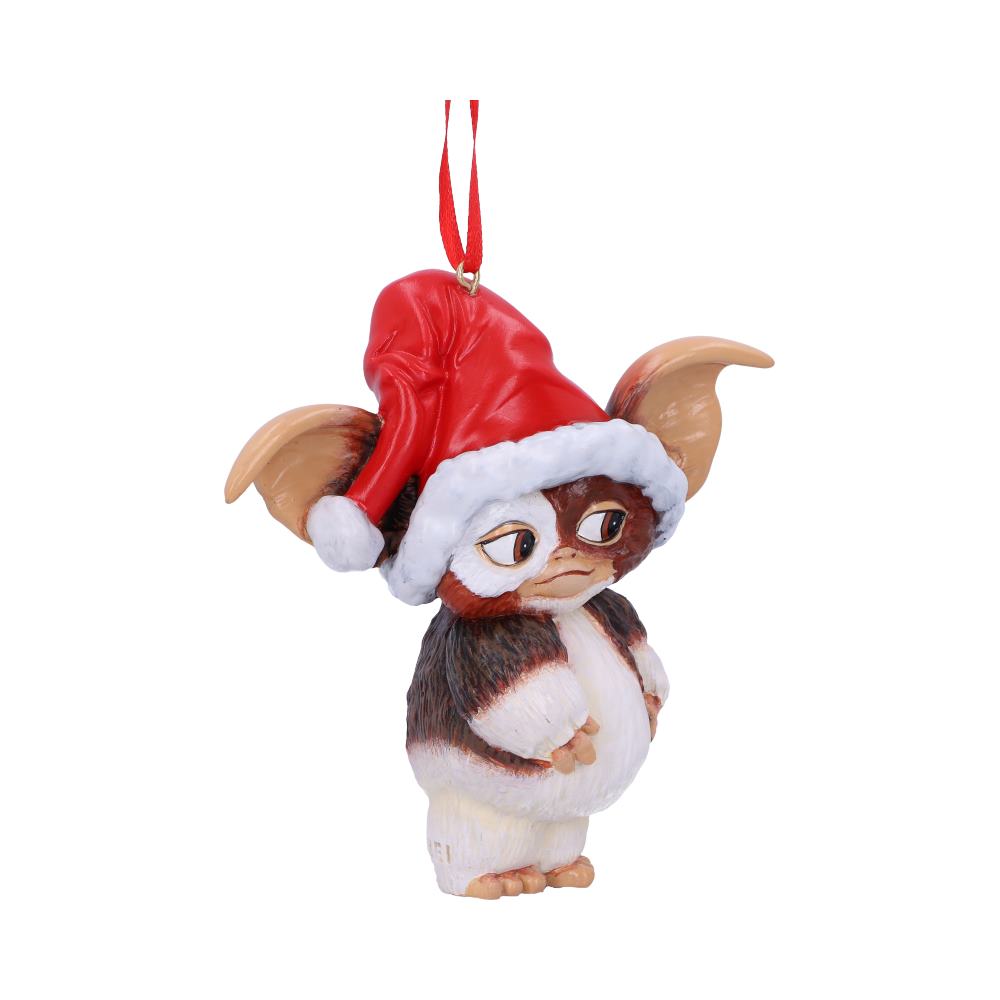 Gremlins Gizmo in Santa Hat | Hanging Festive Ornament | Tree Ornament | 10.3cm